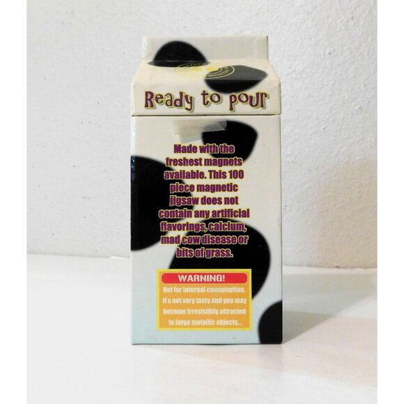 Cow Theme Magnetic Fridge Jigsaw Loncraine Broxton Milk Carton 100-Piece Puzzle - Picture 5 of 7